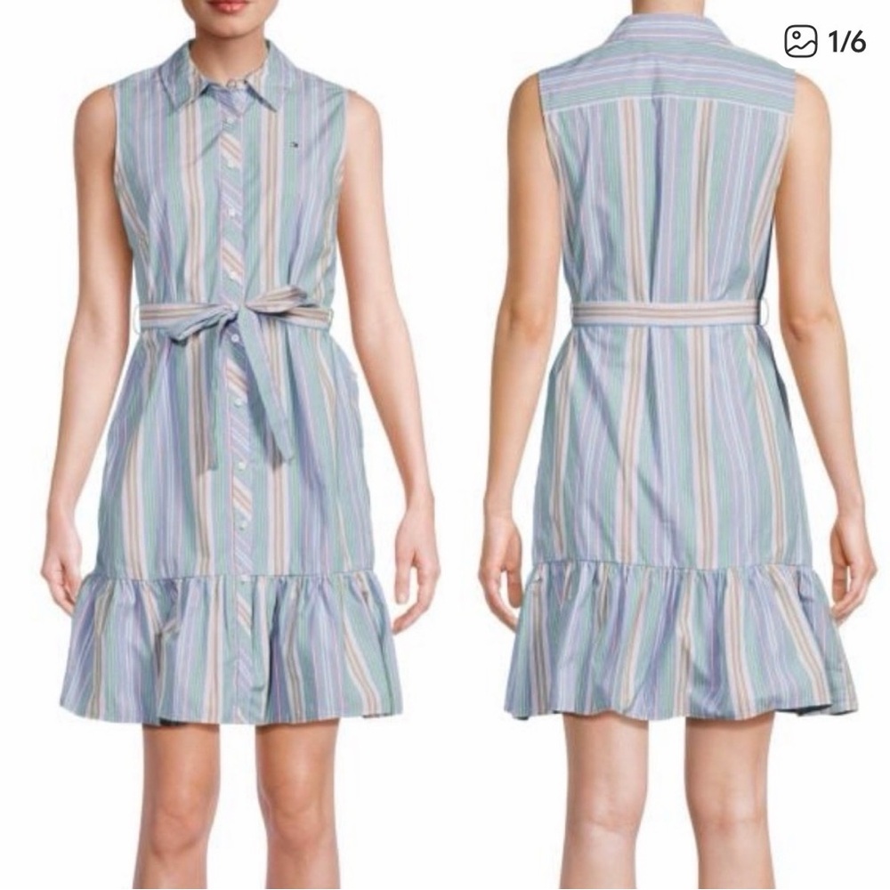 Tommy Hilfiger Multicolor Striped Mini Dress